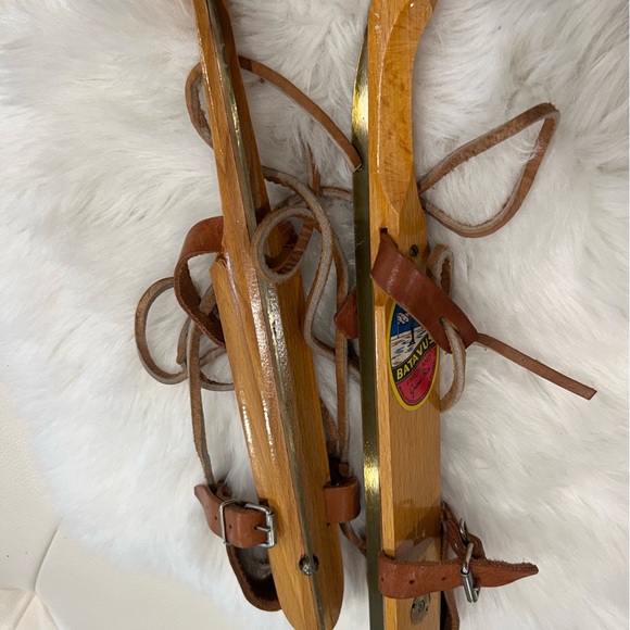 Batavus Friesland Grand Prix Vintage Ice Skates - Metal & Wood w/Leather… - Picture 9 of 12